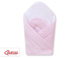 Bobono Rożek usztywniany- Wiszące serduszka kropki na różu