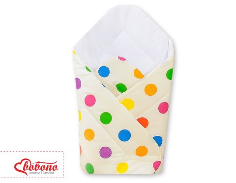 Bobono Rożek z usztywnieniem- Basic ciemne grochy na tle ecru