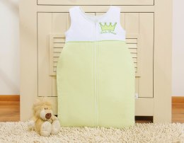 Bobono Śpiworek dla dzieci bawełniany M 6-12 mcy TOG 2.5 całoroczny ocieplany Little Prince zielony