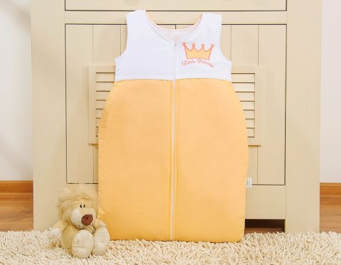 Bobono Śpiworek dla dzieci bawełniany M 6-12 mcy TOG 2.5 całoroczny ocieplany Little Princess brzoskwiniowy