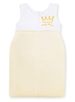 Bobono Śpiworek dla dzieci bawełniany M 6-12 mcy TOG 2.5 całoroczny ocieplany - Little Princess kremowy