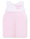 Bobono Śpiworek dla dzieci bawełniany M 6-12 mcy TOG 2.5 całoroczny ocieplany Little Princess różowy