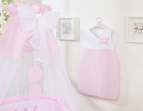 Bobono Śpiworek dla dzieci bawełniany M 6-12 mcy TOG 2.5 całoroczny ocieplany Little Princess różowy