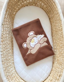 My Sweet Baby Kocyk polarowy dla niemowląt - Miś Barnaba brązowy