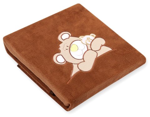 My Sweet Baby Kocyk polarowy dla niemowląt - Miś Barnaba brązowy