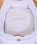 My Sweet Baby Kosz Mojżesza wiklinowy z baldachimem- Little Prince Princess biały