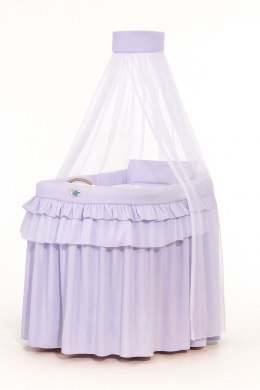 My Sweet Baby Kosz Mojżesza wiklinowy z baldachimem - Little Prince fioletowy