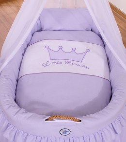 My Sweet Baby Kosz Mojżesza wiklinowy z baldachimem - Little Prince fioletowy