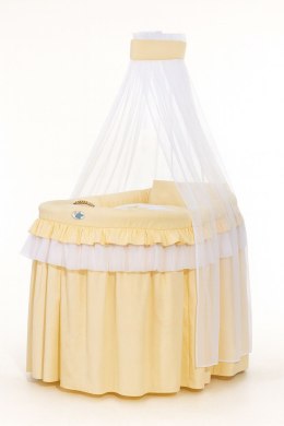 My Sweet Baby Kosz Mojżesza wiklinowy z baldachimem- Little Princess brzoskwiniowy