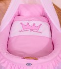My Sweet Baby Kosz Mojżesza wiklinowy z baldachimem - Little Princess różowy