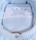 My Sweet Baby Kosz Mojżesza wiklinowy ze składaną budką - Little Prince niebieski