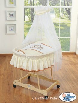 My Sweet Baby Kosz Mojżesza z baldachimem- Miś Barnaba kremowy