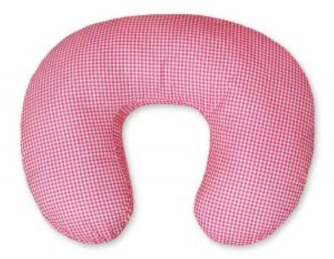 My Sweet Baby Poduszka rogal do karmienia fasolka + zdejmowana poszewka - Pepitka ciemny róż