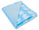 Bobono Duży otulacz dla niemowląt do fotelika nosidełka wózka dwustronny - Słonie niebieskie