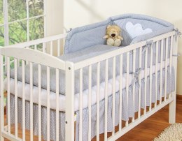 Bobono Ochraniacz do łóżeczka na szczebelki uniwersalny - Serduszka kropki na szarym