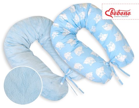 Bobono Poduszka ciążowa dwustronna Longer- Simple Sowy niebieskie