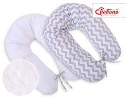 Bobono Poduszka ciążowa dwustronna Longer- Simple chevron szary