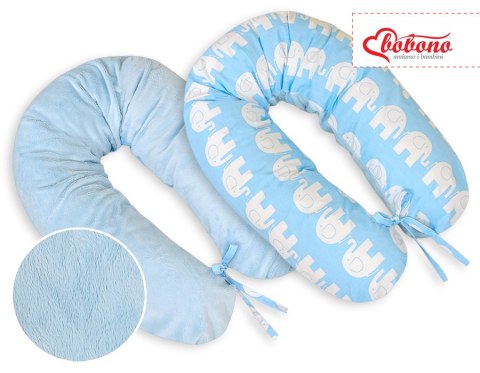 Bobono Poduszka ciążowa dwustronna Longer- Simple słonie niebieskie