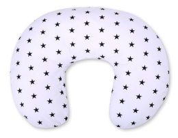 Bobono Poduszka rogal do karmienia fasolka + zdejmowana poszewka - Czarne gwiazdki
