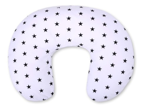 Bobono Poduszka rogal do karmienia fasolka + zdejmowana poszewka - Czarne gwiazdki