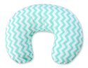 Bobono Poduszka rogal do karmienia fasolka + zdejmowana poszewka - chevron miętowy