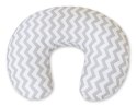 Bobono Poduszka rogal do karmienia fasolka + zdejmowana poszewka - chevron szary