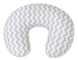 Bobono Poduszka rogal do karmienia fasolka + zdejmowana poszewka - chevron szary