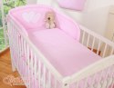 Bobono Pościel 2-cz 120x90 - Serduszka paseczki różowe