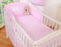 Bobono Pościel 2-cz 120x90 - Serduszka paseczki różowe