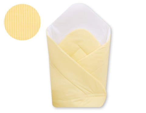 Bobono Rożek dla niemowląt usztywniany - Wiszące serduszka paski żółte