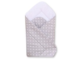 Bobono Rożek miękki - białe grochy na szarym