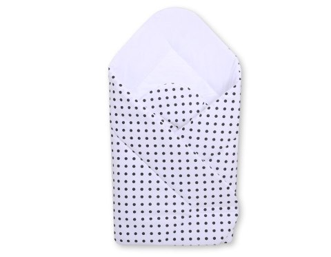 Bobono Rożek miękki - biały w czarne groszki