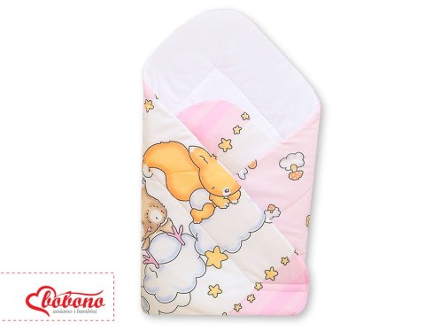 Bobono Rożek z usztywnieniem- Basic leśne zwierzątka różowe