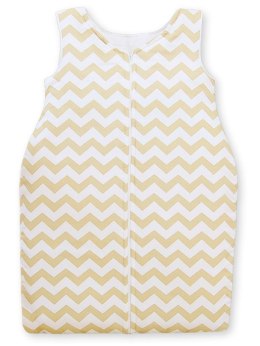 Bobono Śpiworek dla dzieci bawełniany M 6-12 mcy TOG 2.5 całoroczny ocieplany chevron beżowy