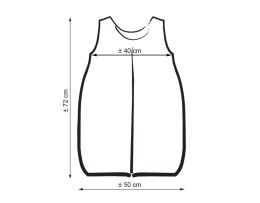 Bobono Śpiworek dla dzieci bawełniany M 6-12 mcy TOG 2.5 całoroczny ocieplany serduszka grochy na zielonym