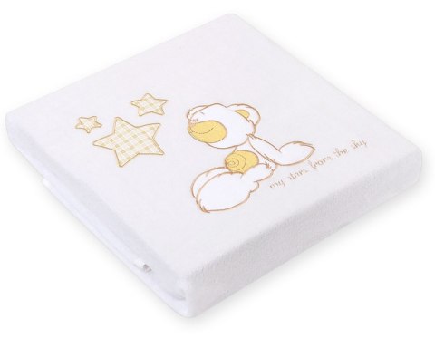 My Sweet Baby Kocyk polarowy dla niemowląt - Carlo- Miś z gwiazdkami biały