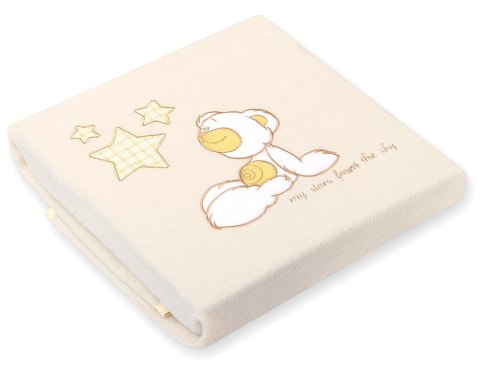 My Sweet Baby Kocyk polarowy dla niemowląt - Carlo- Miś z gwiazdkami kremowy