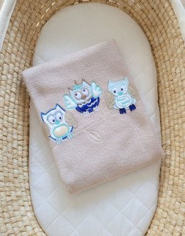 My Sweet Baby Kocyk polarowy dla niemowląt - Sowy Bigi Zibi & Adele- beżowy