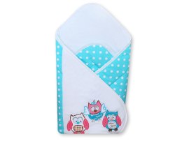 My Sweet Baby Rożek z usztywnieniem- Sowy Bigi Zibi & Adele turkusowe