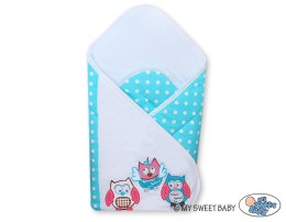 My Sweet Baby Rożek z usztywnieniem- Sowy Bigi Zibi & Adele turkusowe