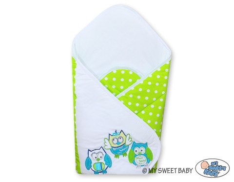 My Sweet Baby Rożek z usztywnieniem- Sowy Bigi Zibi & Adele zielone