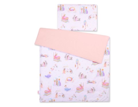 Bobono Dwustronna pościel dla dzieci 2-częściowa bawełniana 140x200 Junior - bajkowe księżniczki