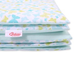 Bobono Dwustronna pościel dla dzieci 2-częściowa bawełniana 140x200 Junior - motylki niebieskie