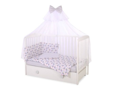 Bobono Dwustronna pościel dla dzieci 2-częściowa bawełniana - jeżyki szare