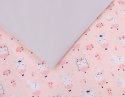 Bobono Dwustronna pościel dla dzieci 2-częściowa bawełniana - króliczki baletnice różowe