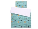 Bobono Dwustronna pościel dla dzieci 2-częściowa bawełniana - miętowy las