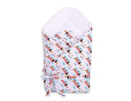 Bobono Dwustronny rożek dla niemowląt miękki z wiązaniem - jamniczki