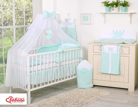 Bobono Moskitiera z szyfonu- Little Prince/Princess miętowe