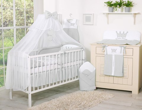 Bobono Moskitiera z szyfonu- Little Prince/Princess szary