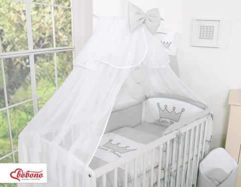 Bobono Moskitiera z szyfonu- Little Prince/Princess szary